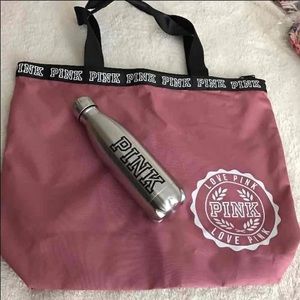 Victoria's Secret Pink Tote & Bottle Water NIB